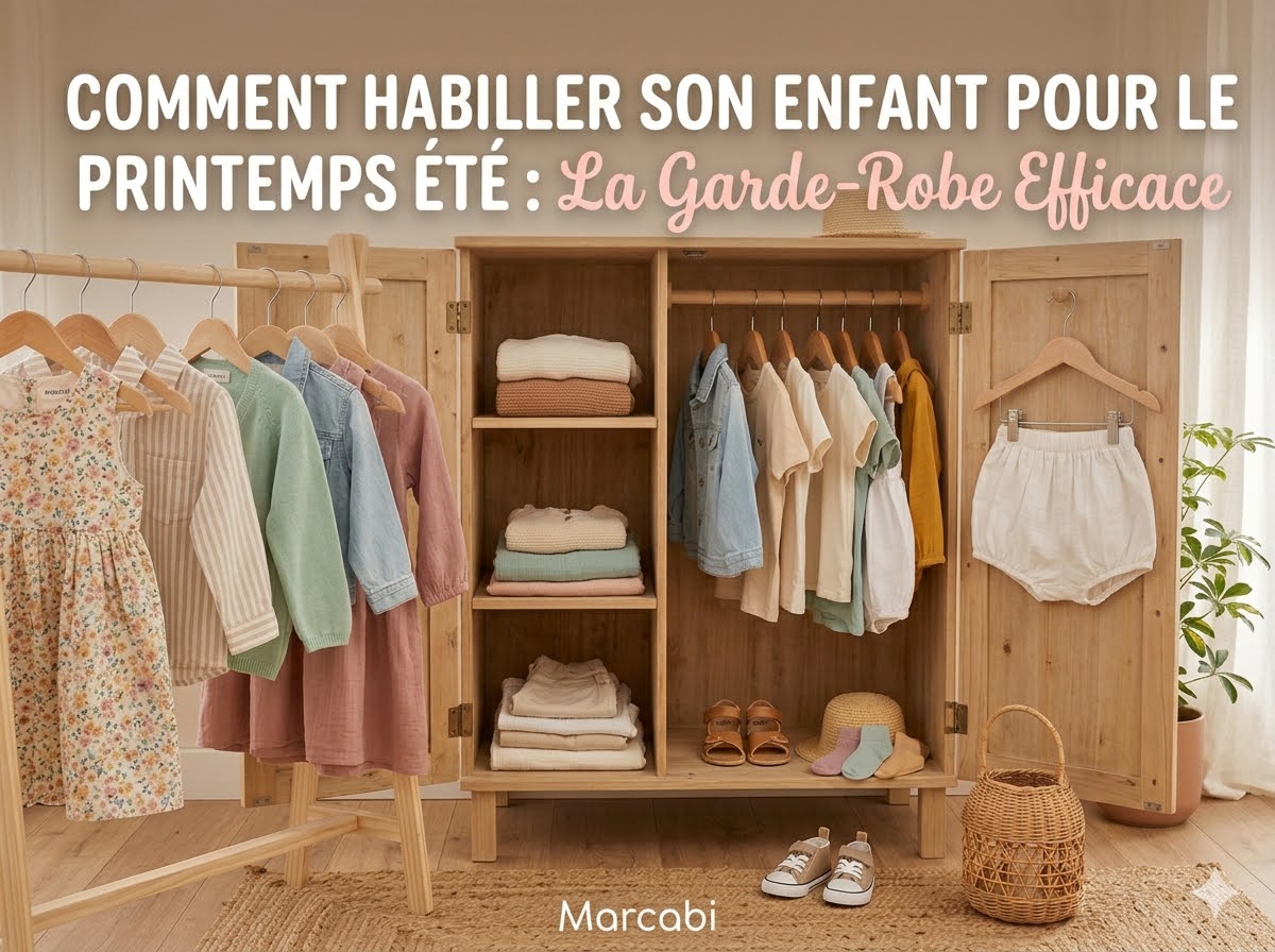 comment habiller son enfant pour le printemps été : la garde robe efficace et les conseils de Marcabi