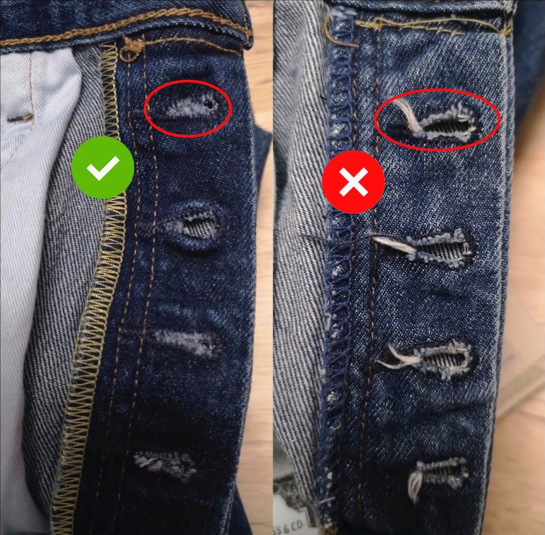 Comment reconnaître un vêtement de qualité en observant les boutonnières : comparaison d'un vêtement de qualité et d'un vêtement fast fashion
